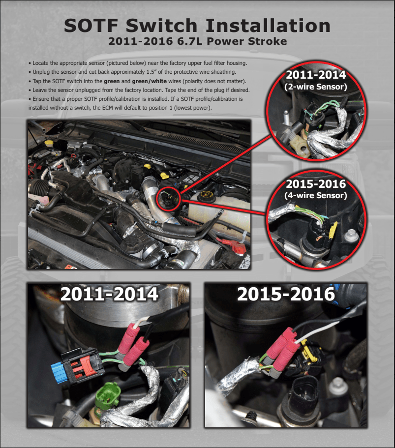 Diesel Edge Accessories SOTF Switches for Ford Powerstroke (2008-2021)