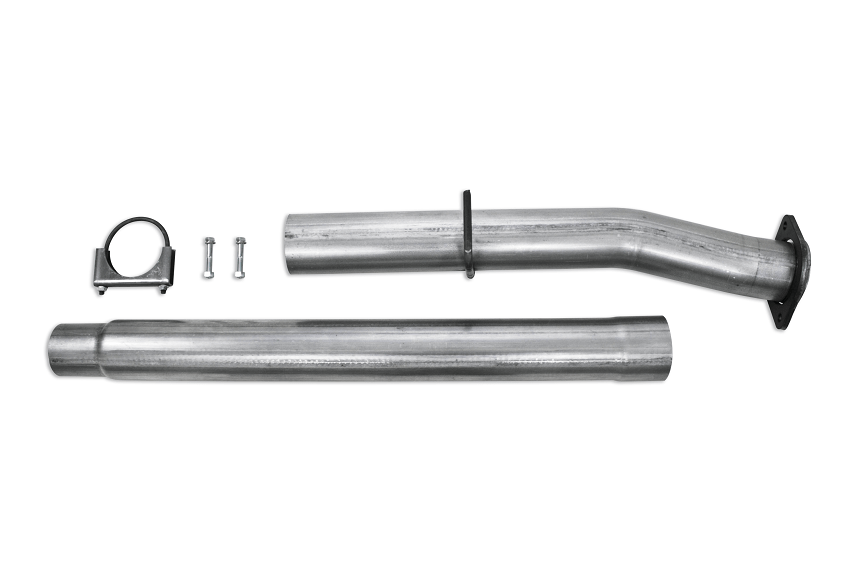 image of a Stainless Steel Cat & DPF Delete Pipe  for 2008-2010 6.4L Powerstroke engine