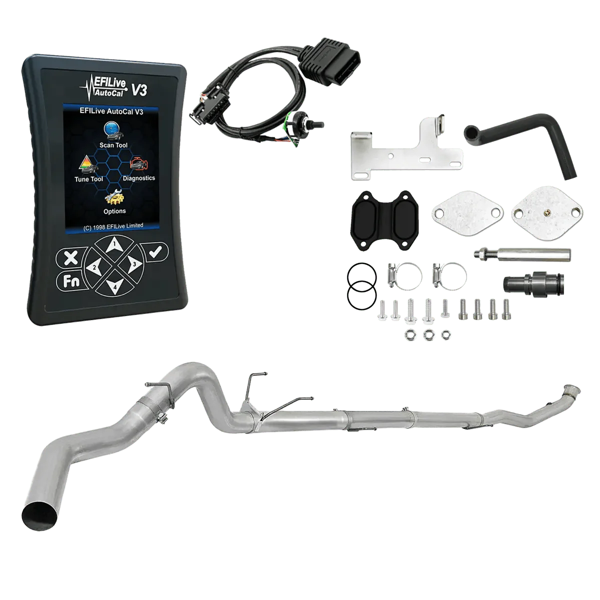 diesel edge All-in-one Kit 2013-2017 6.7L RAM Cummins (CME) / 4-inch Downpipe Back Ram Cummins 6.7L All-in-One DPF/DEF/EGR Delete Kit (2013-2021)